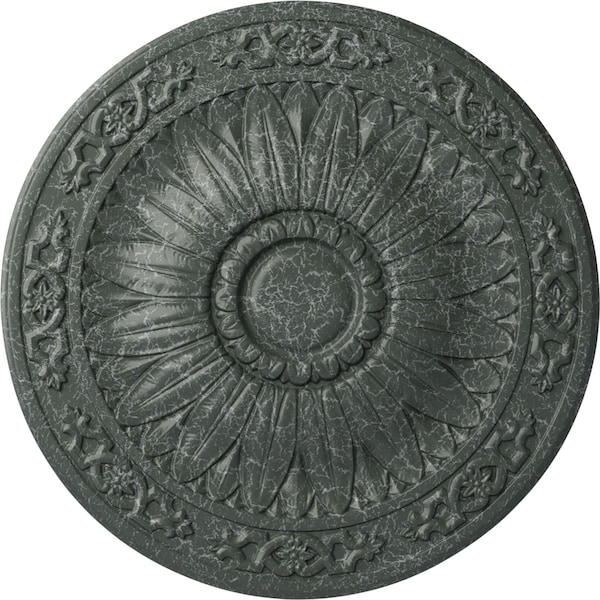 Ekena Millwork Lunel Ceiling Medallion (Fits Canopies up to 3 3/4"), 20 1/4"OD x 1 1/2"P, Athenian Green Crackle CM20LUAGC - main